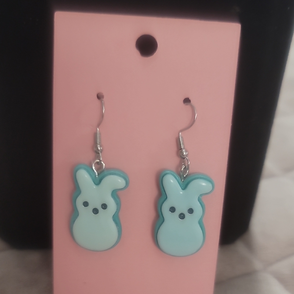 Cute Turquoise Bunny Earrings New